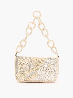 Shimmering Sands Beaded Shoulder Bag